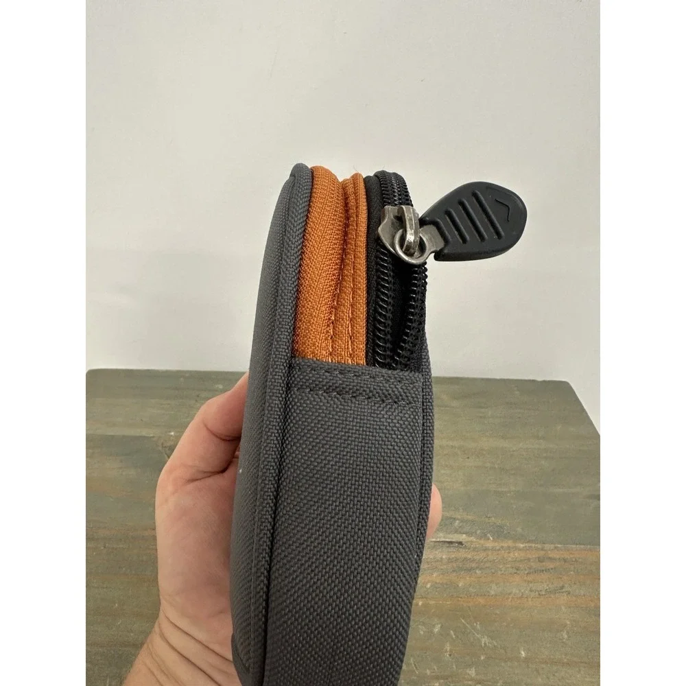 Callaway Golf Range Finder Case Soft Pouch Gray Orange Zippered Logo Excellent